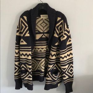 Men’s cable knit cardigan